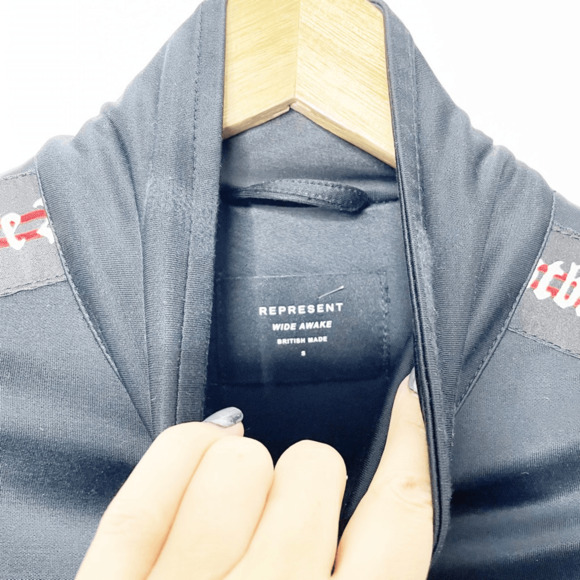 REPRESENT Clo Bomber Jacket black satin we are the flowers full zip MENS S Small - Picture 4 of 5